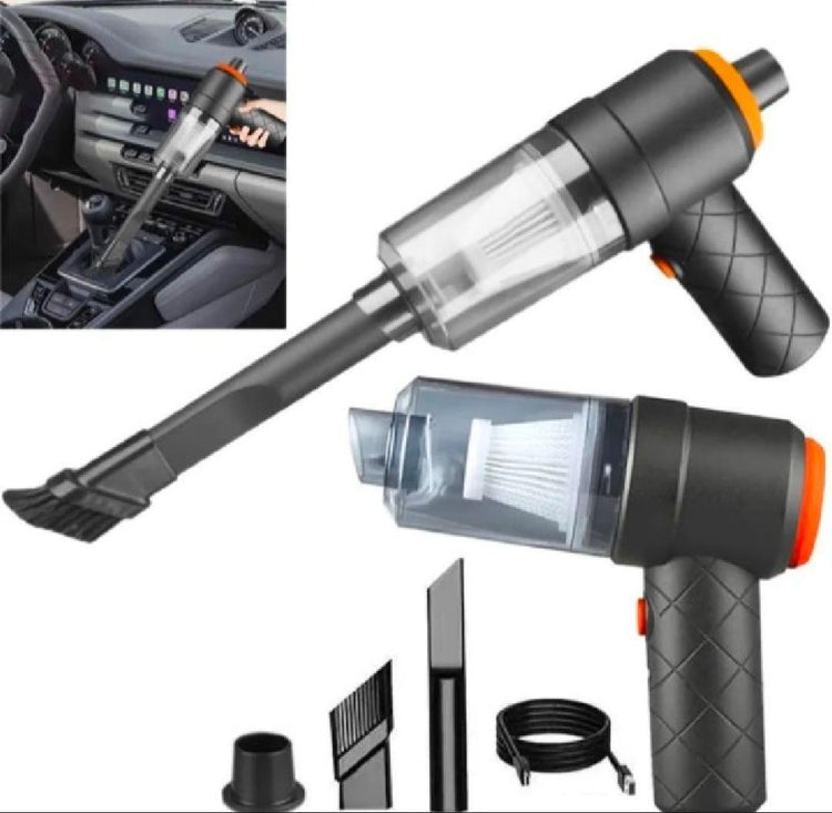 3-in-1 Mini Car Vacuum Cleaner & Air Blower Cordless USB Rechargeable Handheld Vacuum Portable Car Interior Cleaning Machine Compact Dust Blower for Car, Home & Computer