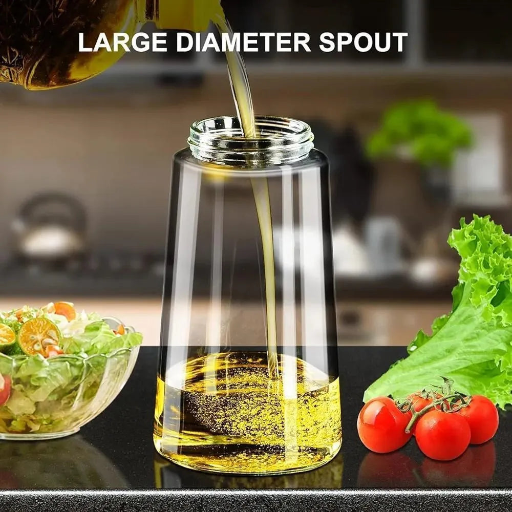 2-in-1 Glass Oil Sprayer & Dispenser 500ml - For Air Fryer, Cooking & BBQ