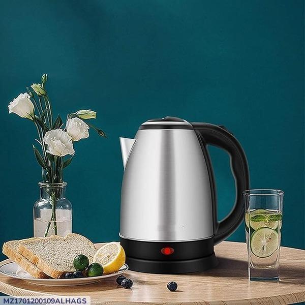 Electric Kettle Stainless Steel Black Handle Fast Boil